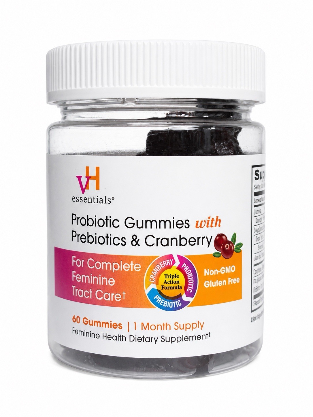 VH Essentials Probiotic Prebiotic Cranberry Gummies 60 Count