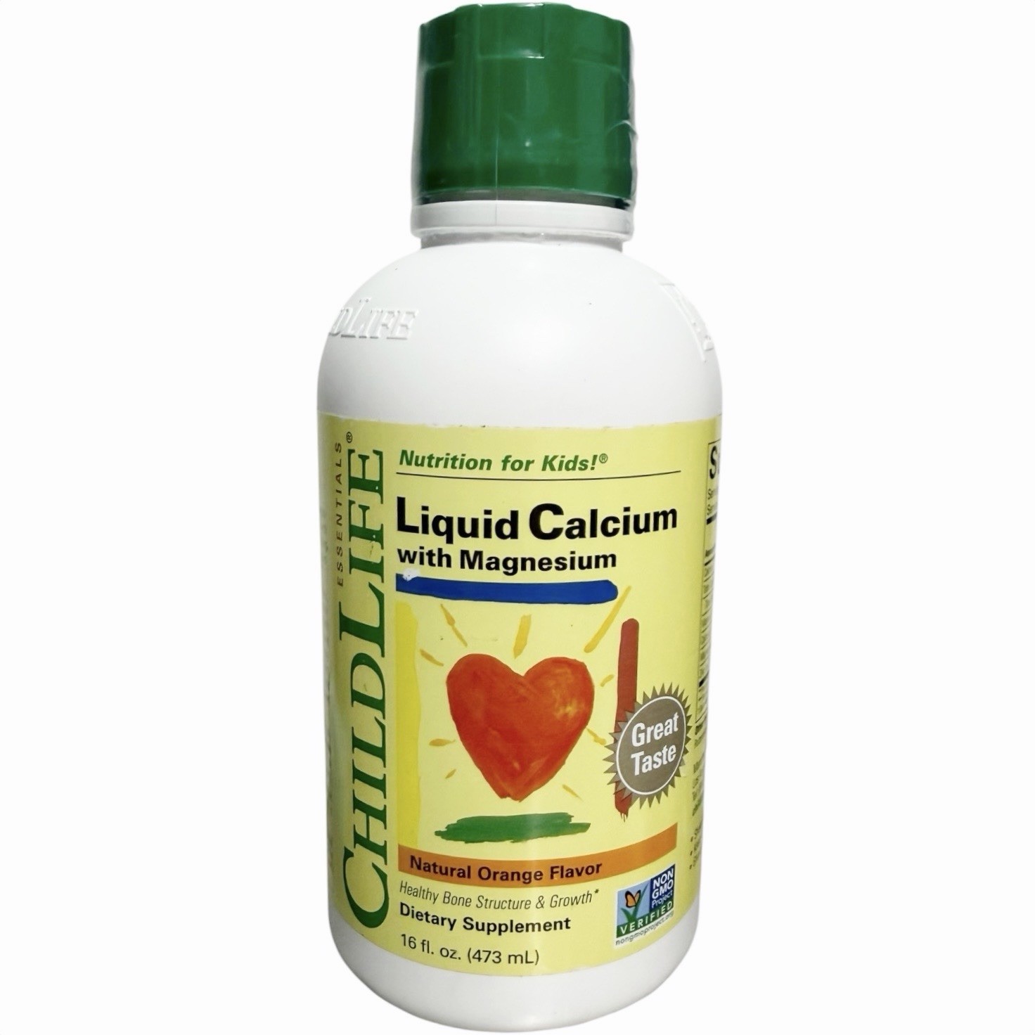 Child Life LIQUID CALCIUM with Magnesium, Natural Orange, 16 fl oz (473 mL) NEW