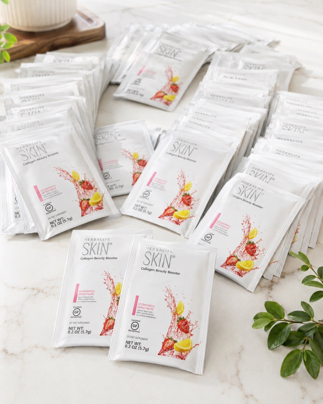 Herbalife SKIN Collagen Beauty Booster Strawberry Lemonade (60Packets) 2 months
