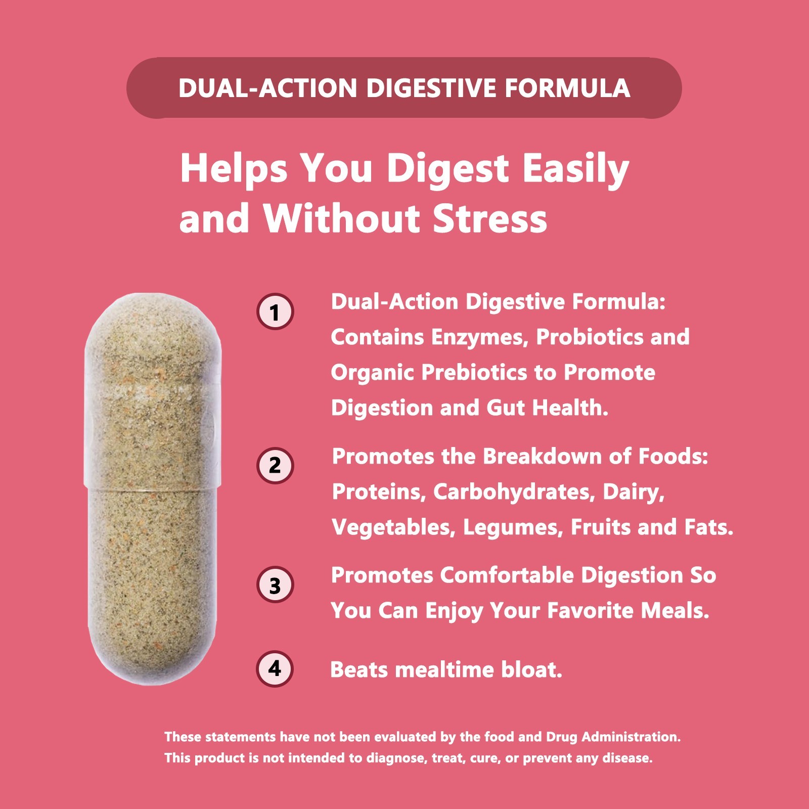 Probiotics and Enzymes for Gut Health Immune Support Gluten Free Non-GMO