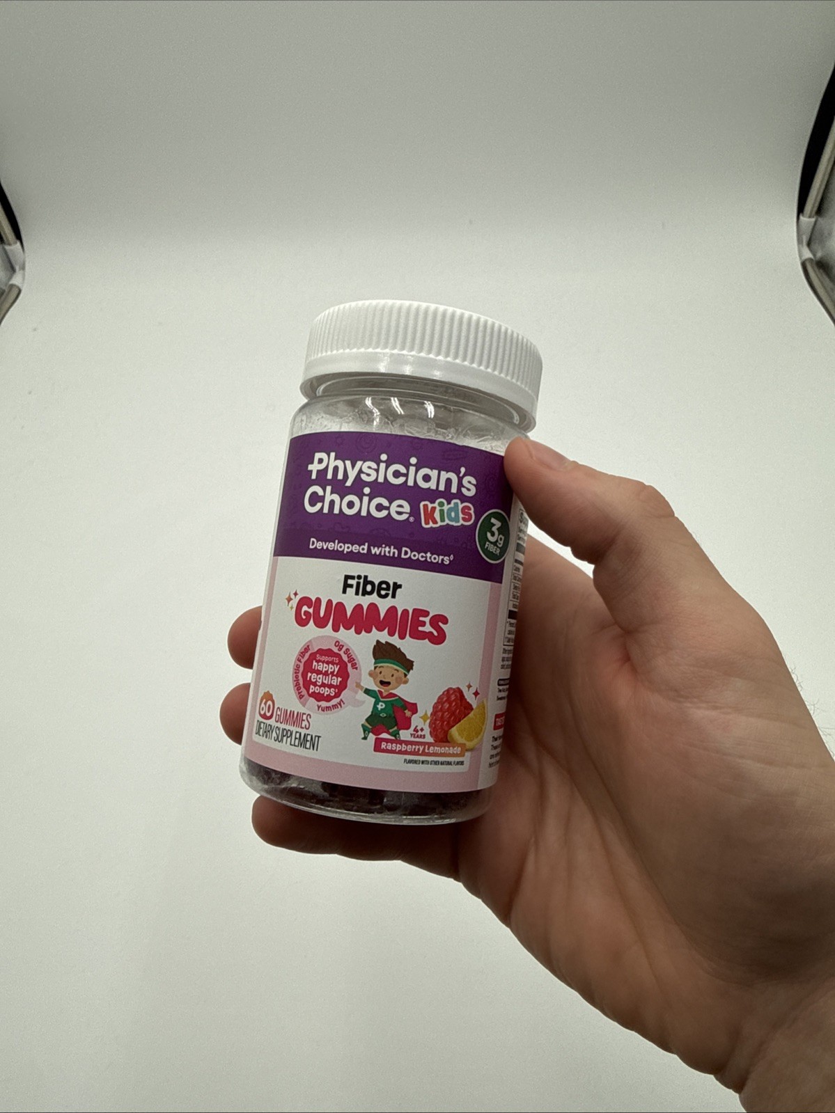 Physician’s Choice Kids Fiber Gummies – Raspberry Lemonade