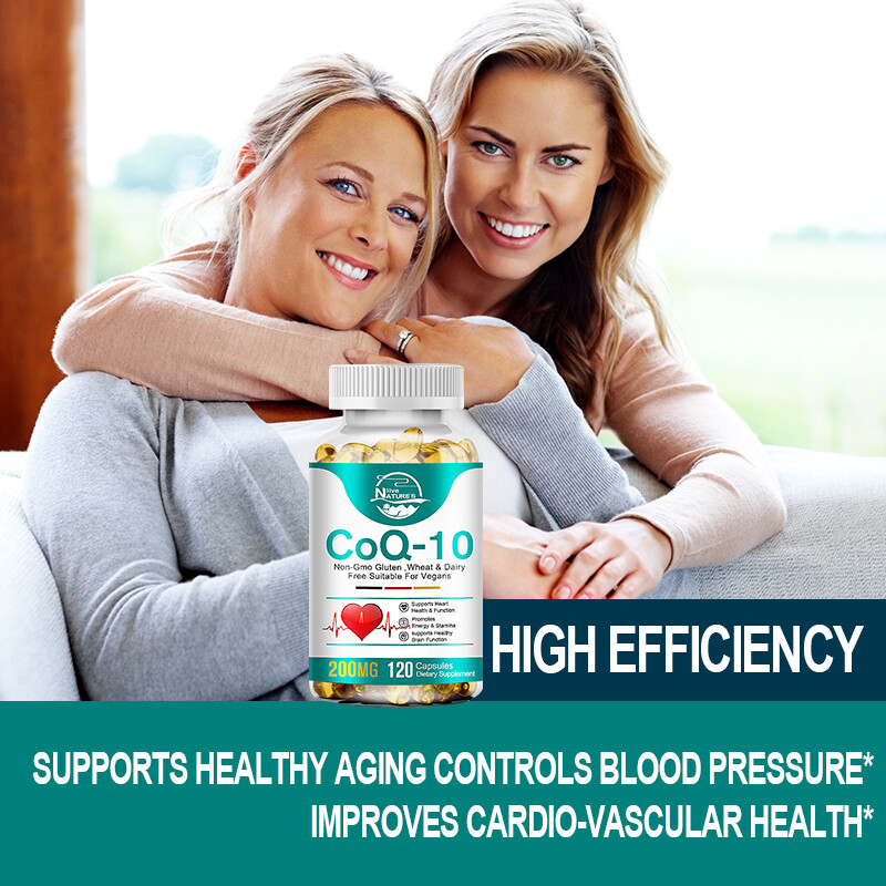 CoQ 10 Coenzyme Q10 Softgels 200mg, 240 Capsules – Vegetarian Non-GMO Ubiquinol