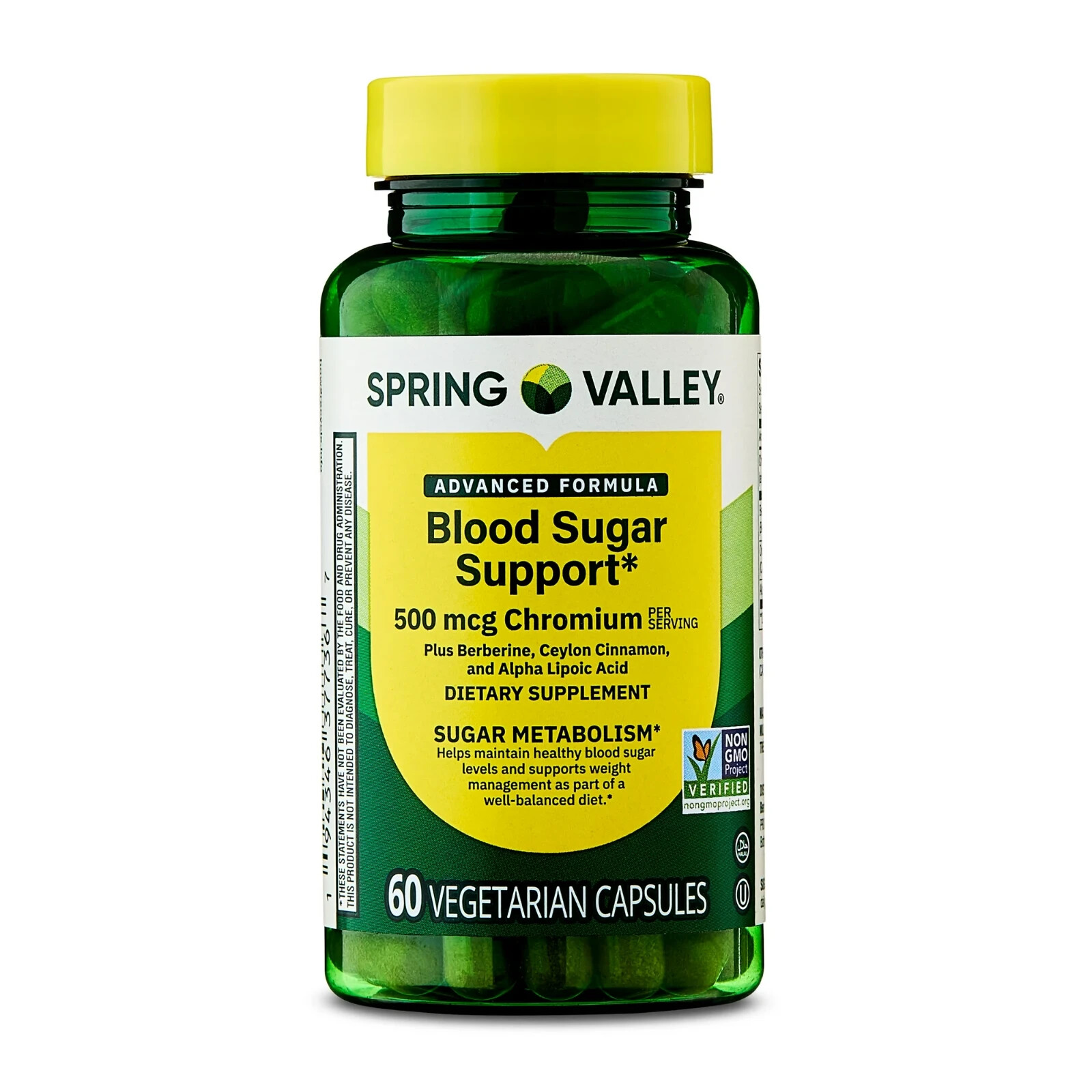 Spring Valley Advanced Blood Sugar, 500mg Chromium, 60 Vegetarian Capsules