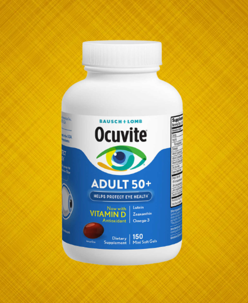 Bausch + Lomb Ocuvite Adult 50+ Eye Vitamin & Mineral Supplement 150 Softgels