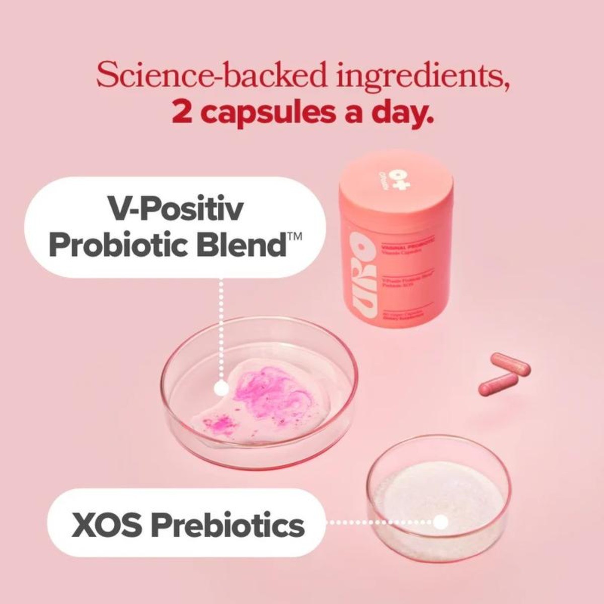 URO Feminine Probiotics 60 Caps | Prebiotic Probiotic Blend Designed for pH & Fr
