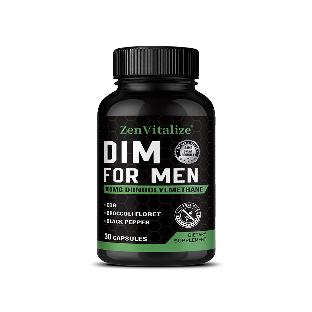 DIM (Diindolylmethane)300mg,30~120Capsules with Black Pepper Gluten-free,Non-GMO