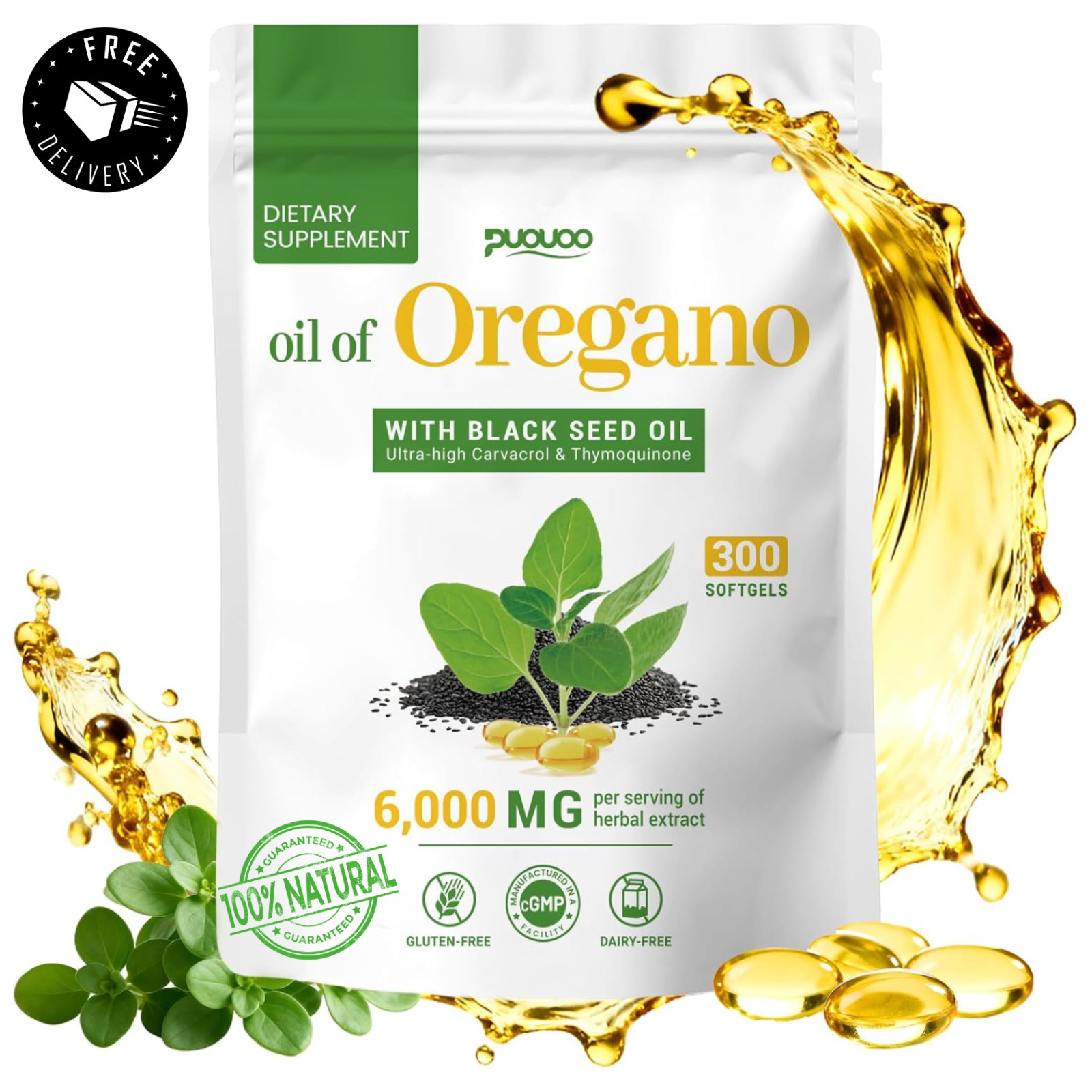 Resilia Oil Of Oregano With Black Seed Oil 6,000MG 300 Softgels (Fast Delivery)