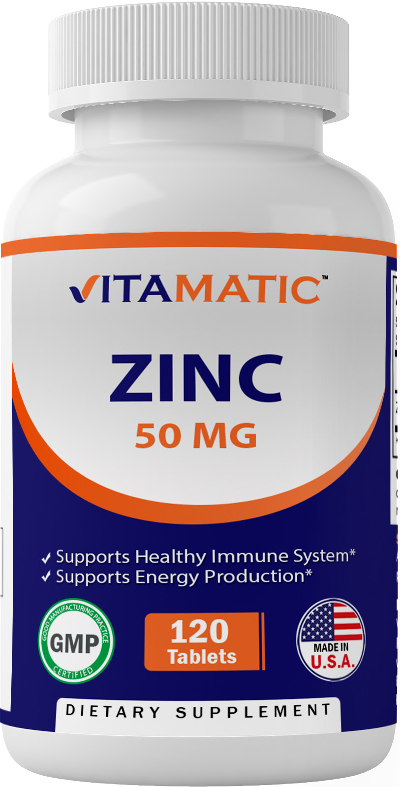 Vitamatic Zinc 50mg as Zinc Gluconate – Immunity Boosting Supplement 120 Tablets