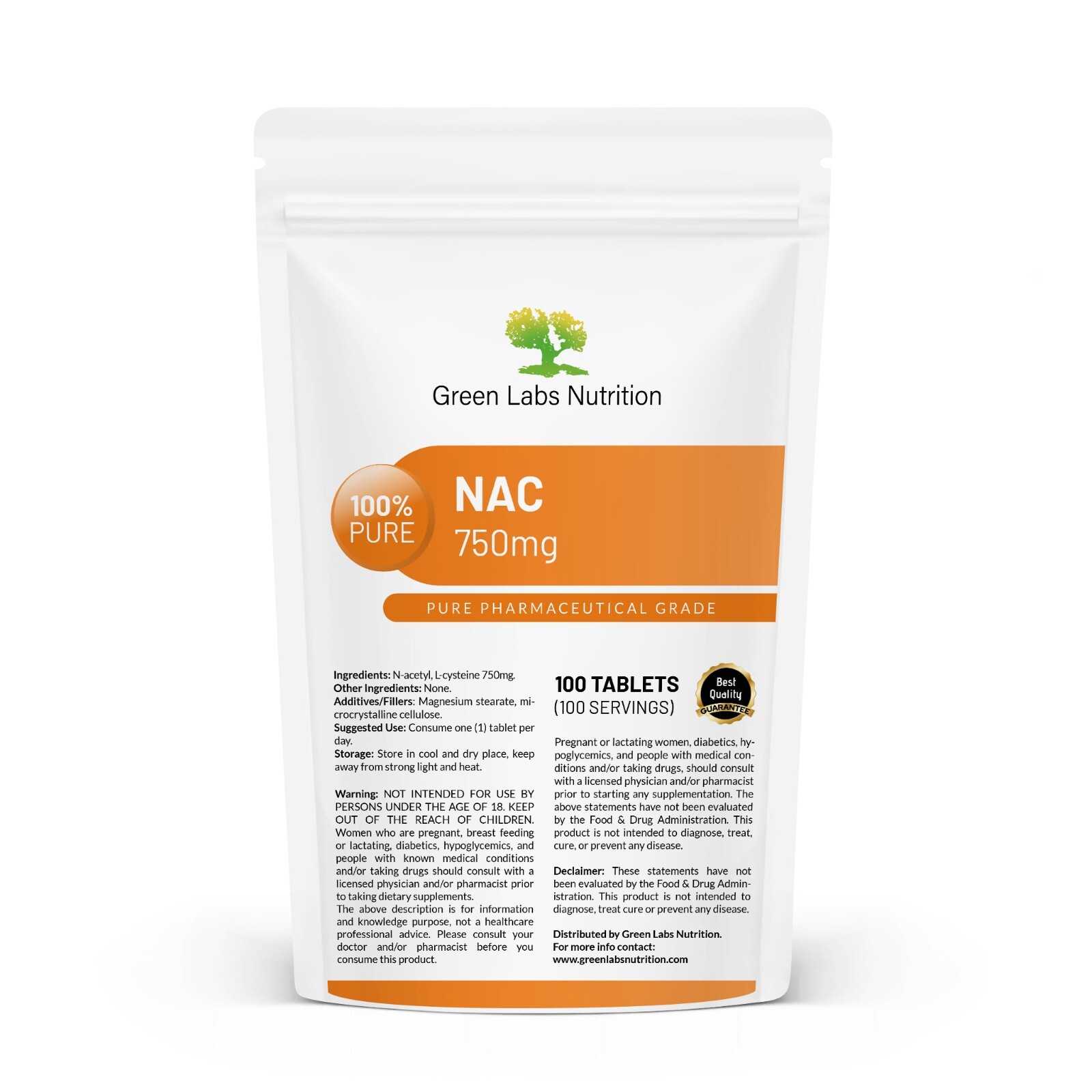 NAC N-ACETYL L-CYSTEINE 750mg TABLETS