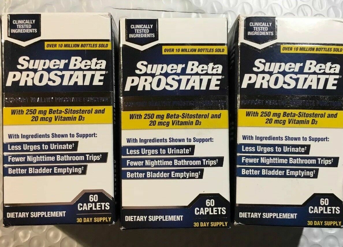 (3) BOXES Vitality Super Beta Prostate -180 Caplets Total -SEALED NEW EXP 6/27+