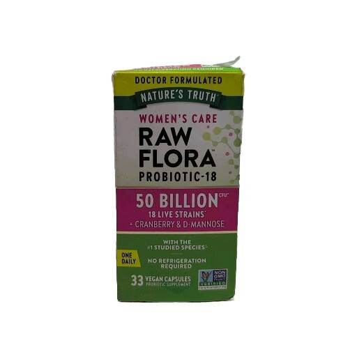 Nature’s Truth – Raw Flora Probiotic-18, 33 Capsules. Exp: 02/2026