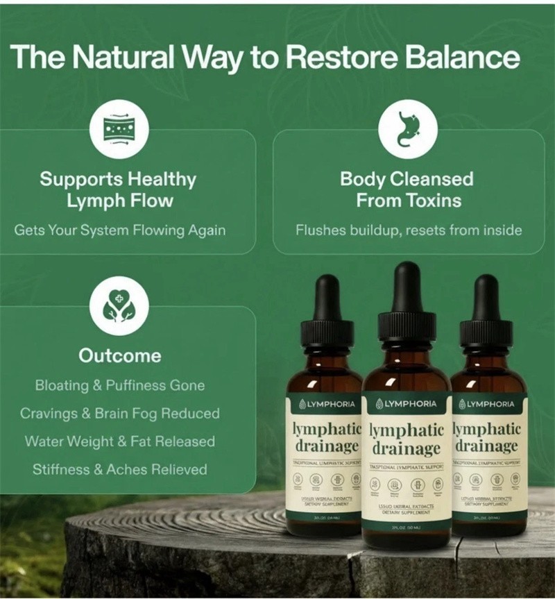 New Lymphoria – Lymphatic Drainage Bloat Relief – Detox, & Immune Support 59ml
