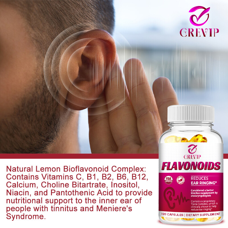 Flavonoids Capsules 1000mg – For Ear Health, Hearing Support, Healthy Eardrum
