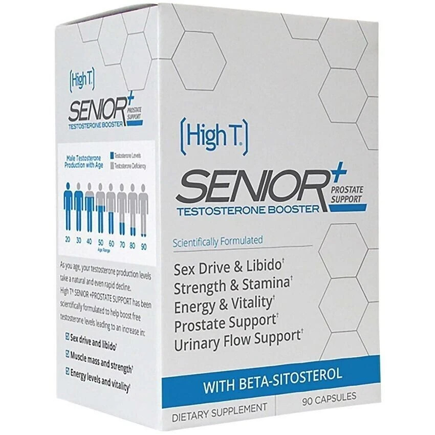 High T Senior+ Testosterone Booster for Men 50+ | Energy Libido Prostate Support