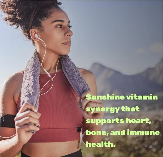 Vitamin D3 K2 250 Softgels Supports Bone Heart Teeth & Immune System Health