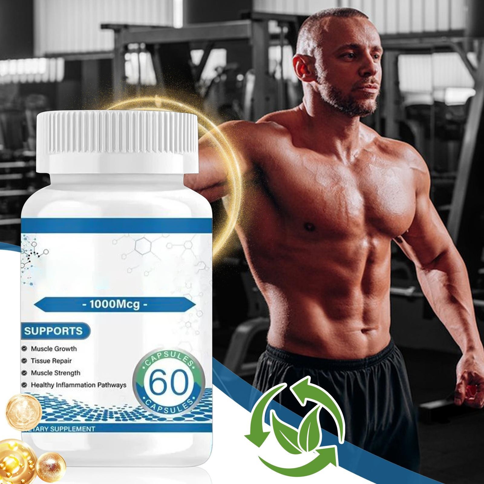 BCP-157Collagen Peptides 1000 Mcg 60 Count Sports Fitness Recovery Muscle Supply