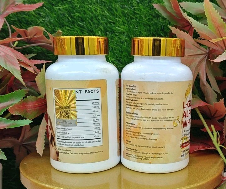 X2 Duozi L-Glutathione alpha Arbutin whitening Supplement reduces dark sport 2pc