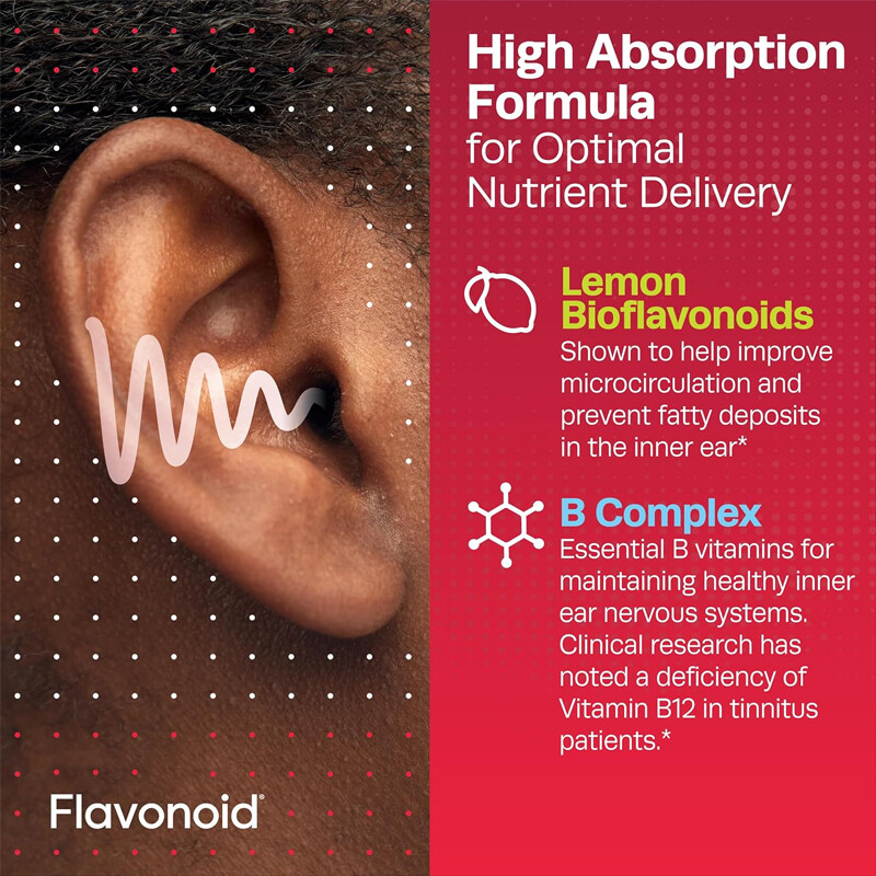 Flavonoids Capsules 1000mg – For Ear Health, Hearing Support, Healthy Eardrum
