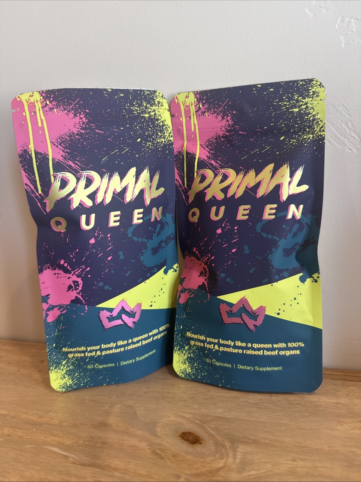 Primal Queen Female-Optimized Beef Organ Supplement (2) 60 Capsules Each