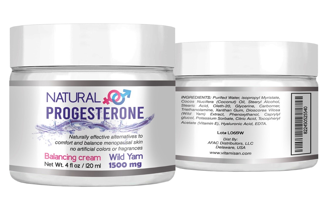 Natural WILD YAM Skin Cream – 4 oz UNSCENTED with 1500 MG OF WILD YAM USP