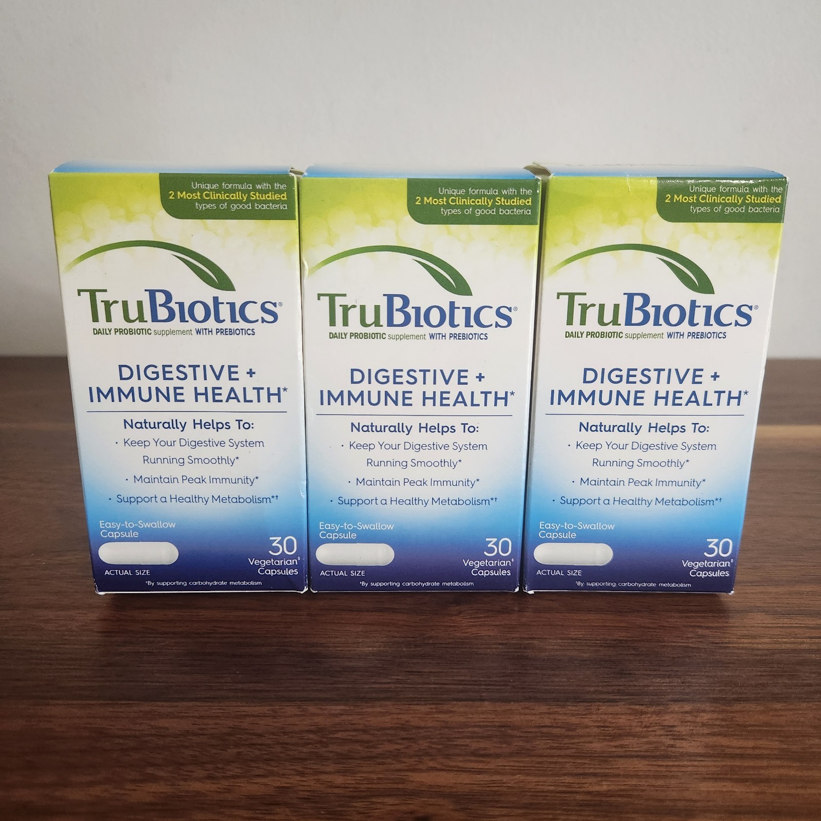 TruBiotics x3 DIGESTIVE & IMMUNE HEALTH Daily Probiotic 90 Capsules Exp 10/2027