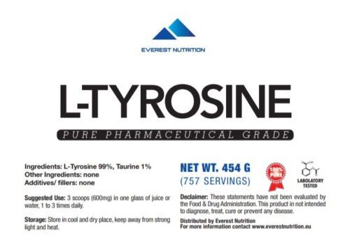 TYROSINE L-TYROSINE 100% PURE PHARMACEUTICAL QUALITY POWDER
