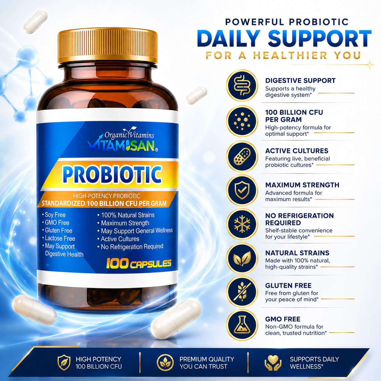 3 ULTRA PROBIOTIC 100 Billion CFUs 300 capsule NOW ULTIMATE FLORA PRIMAL NATURAL