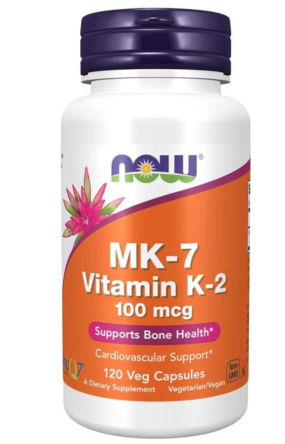 Now Foods Mk-7 Vitamin K-2 100 mcg Vitamin Capsule – 120 Capsules Exp2026
