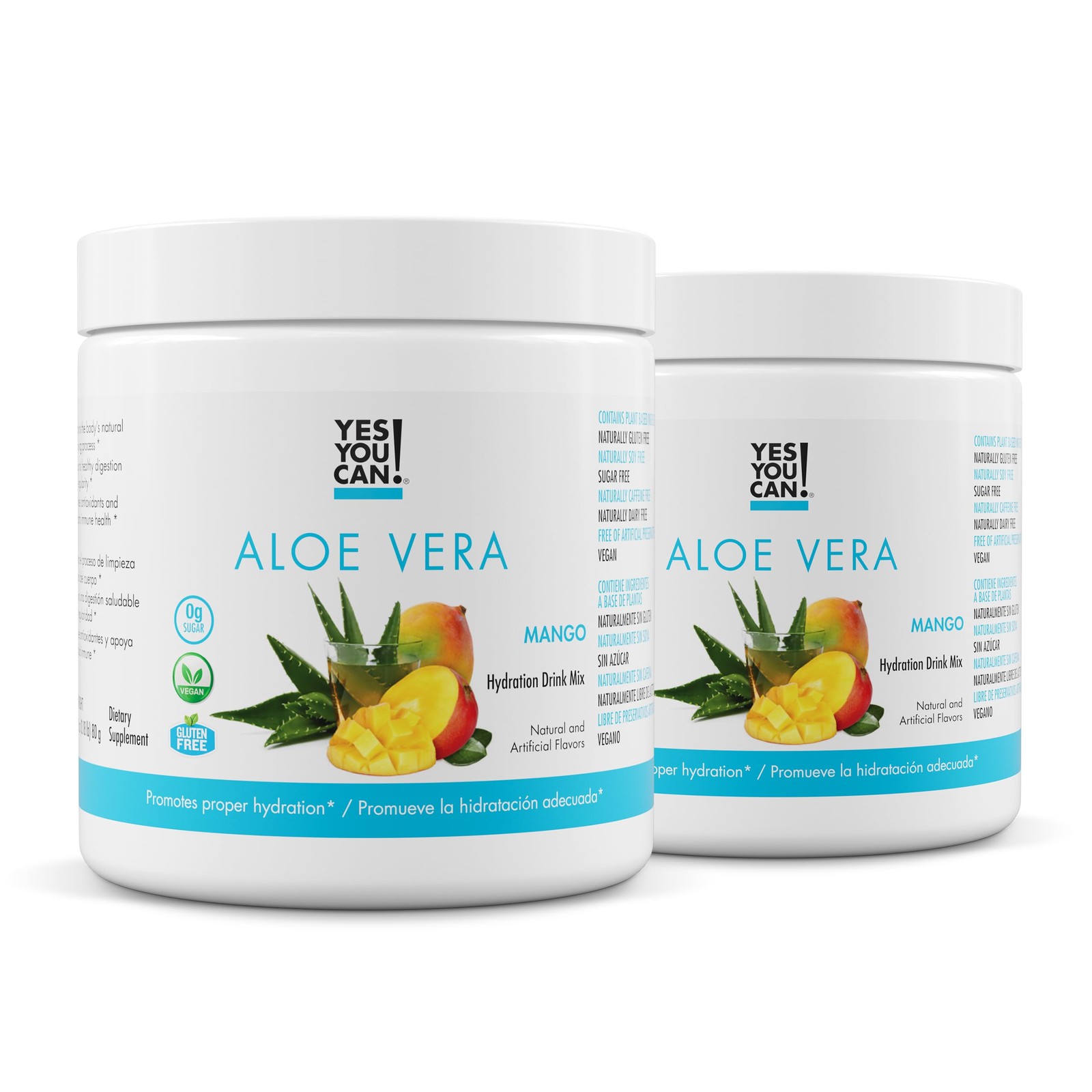 Yes You Can! Aloe Vera Powder Drink Mix – Hydration Booster Infused with Pure