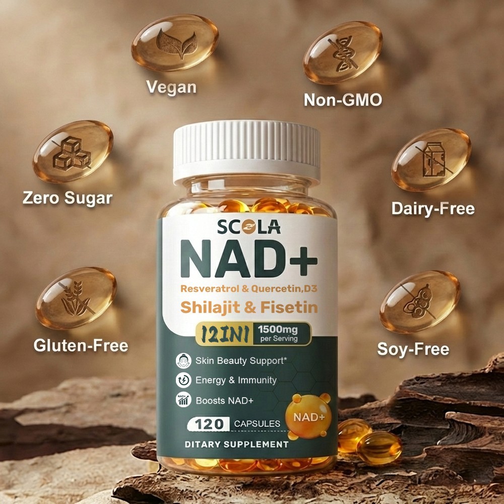 NAD supplement, 1500mg resveratrol containing supplement, 120 capsules USA Ship