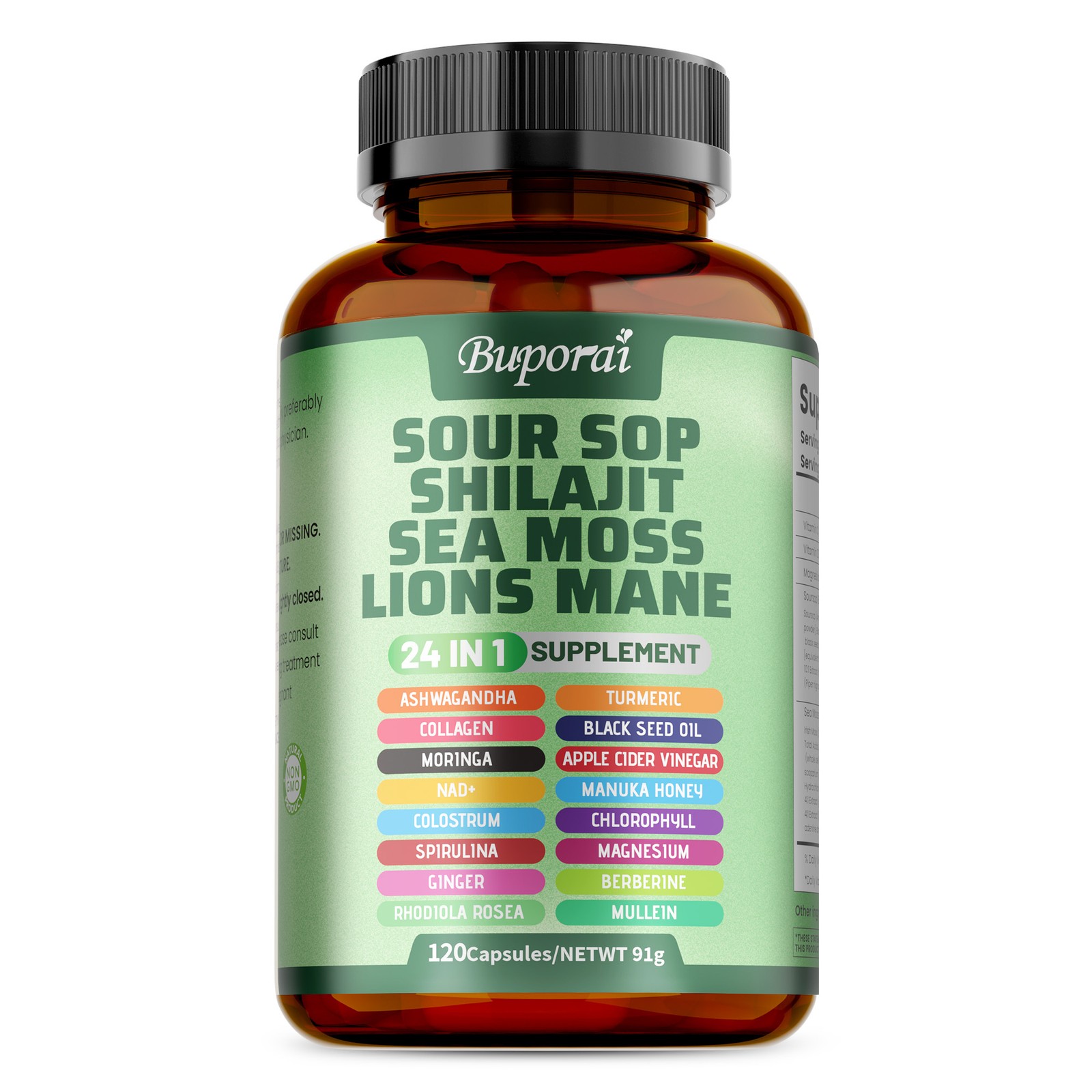 Sour Sop Shilajit Sea Moss Lion’s Mane – Energy, Brain Boost, Immune Support