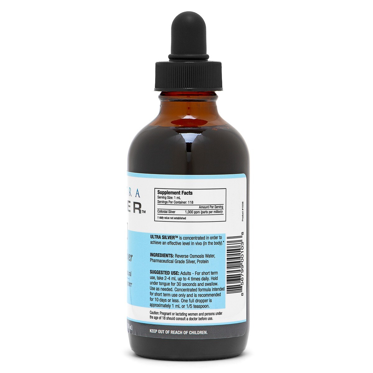 COLLOIDAL SILVER 1000 PPM 4 OZ.- IMMUNE SUPPORT WITH DROPPER (FREE SHIPPING!!!)