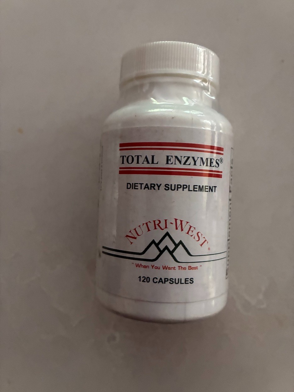 Nutri-West Total Enzymes Gluten Free Nutritional Supplement 120 Count