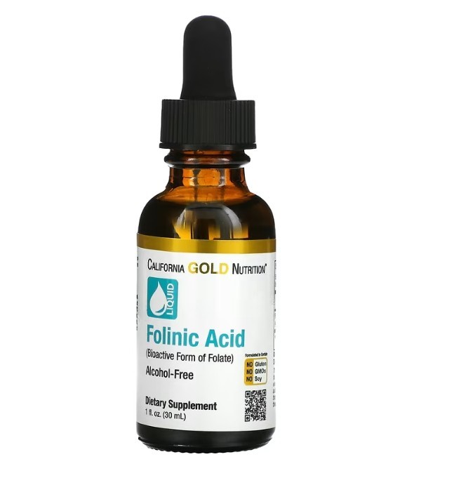 California Gold Nutrition, Folinic Acid, 1 fl oz (30 ml)