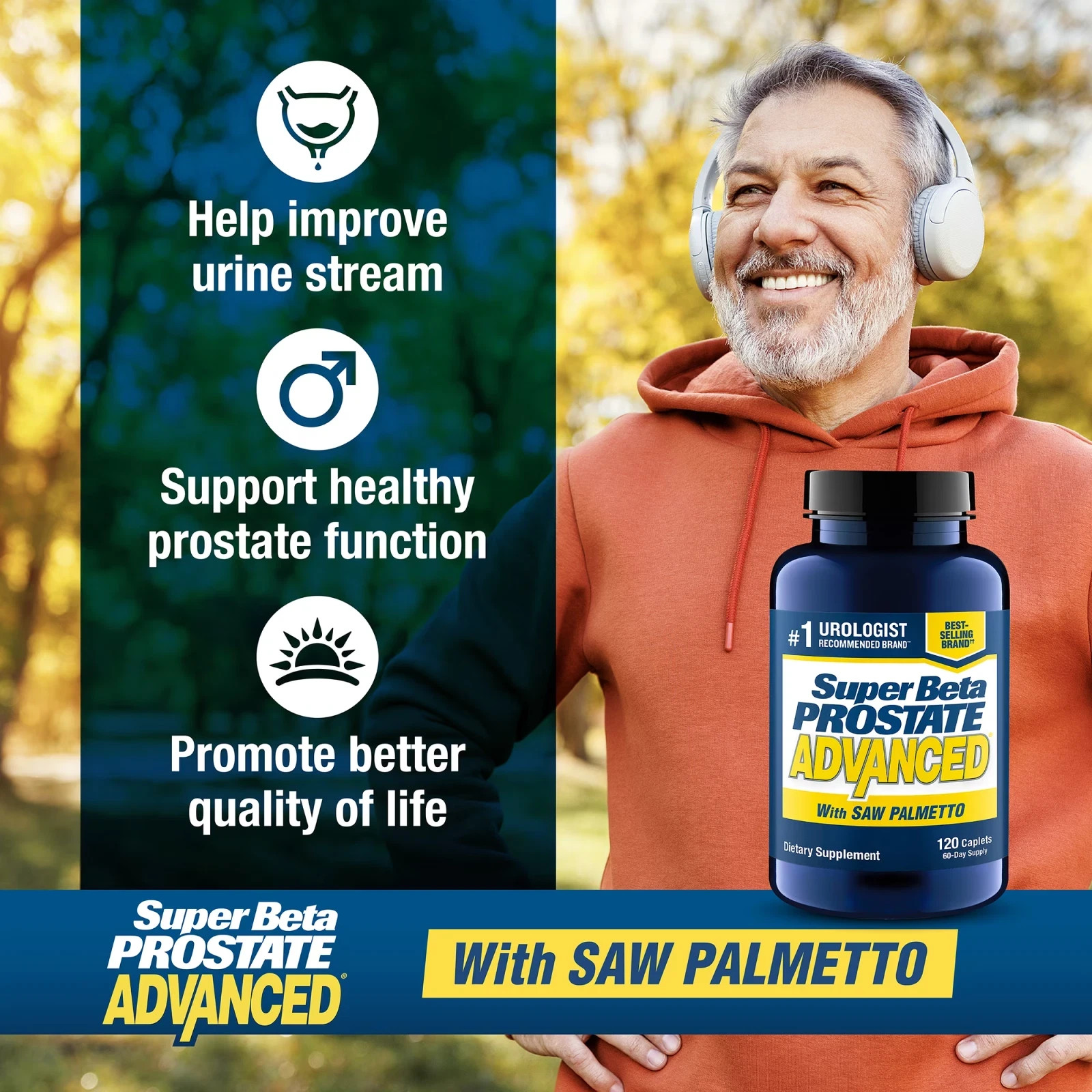3 Pack Super Beta Advanced Now with Saw Palmetto 360 Caps total. Exp 07/2028