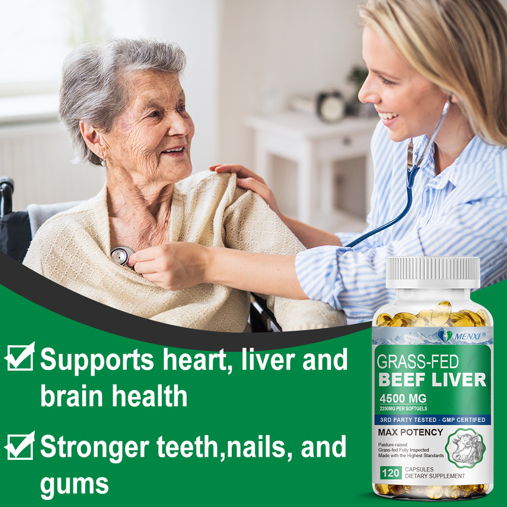 4500mg Grass Fed Beef Liver Capsules 100% Undefatted Premium Pasture-Raised