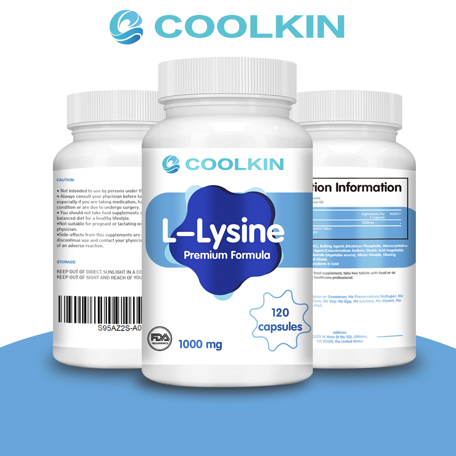 L-Lysine 1000mg – Antiacabolic,Tissue Repair Regener,Immune Support,Gluten Free