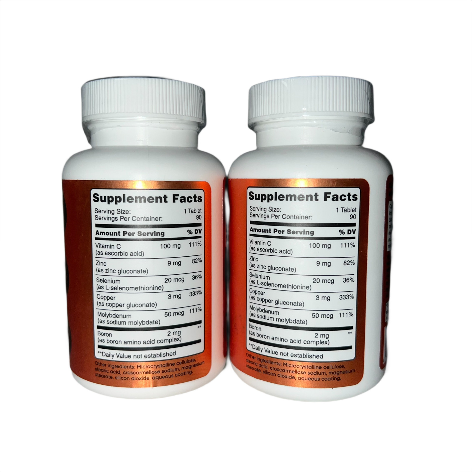 2x Copper Supplements for Women & Men 90 Capsules – Energy & Immune Boost