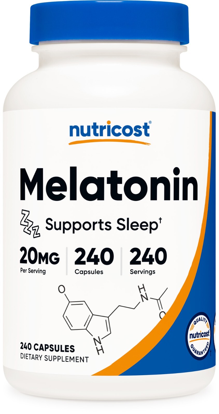 Nutricost Melatonin 20mg, 240 Capsules – 20mg Per Serving, Non-GMO, Gluten Free