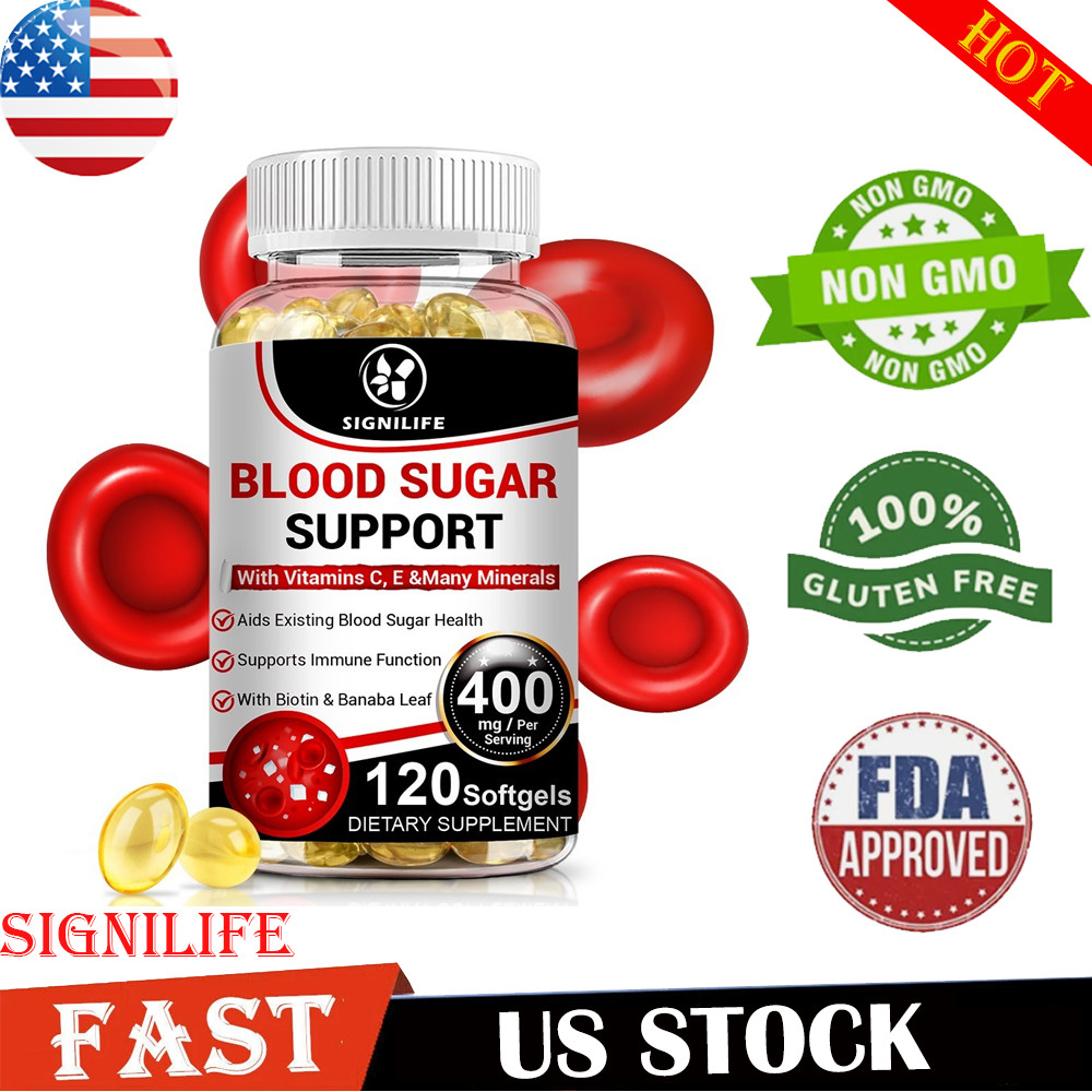 Blood Sugar Support 120ct Glucose Support Alpha Lipoic Acid Cinnamon Magnesium