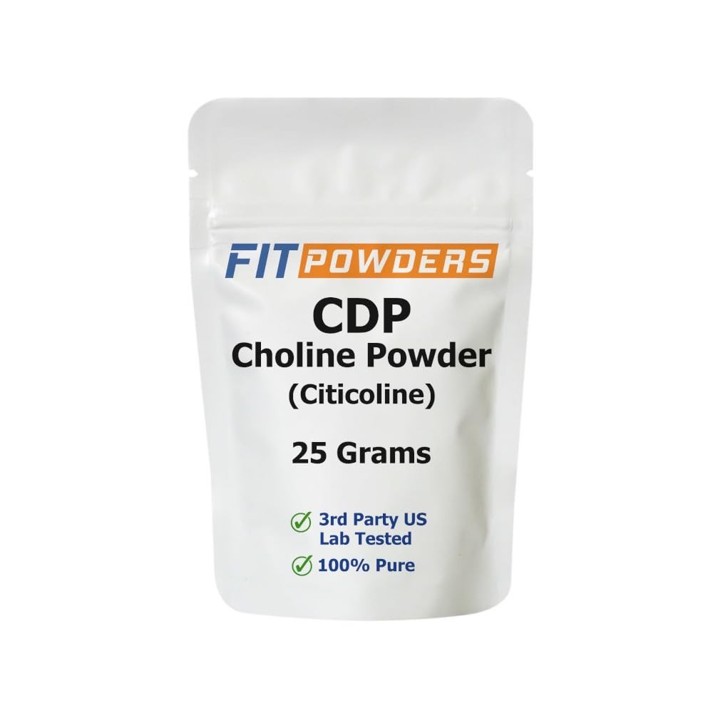 Pure Citicoline Powder – CDP Choline Supplement, 25g with Scoop for Brain Health