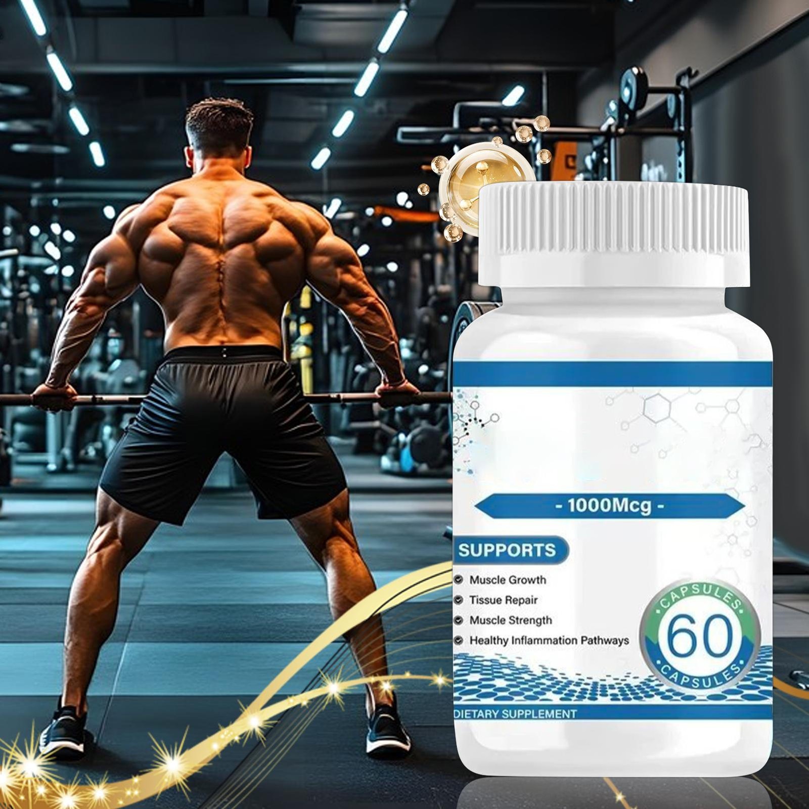 BCP-157Collagen Peptides 1000 Mcg 60 Count Sports Fitness Recovery Muscle Supply