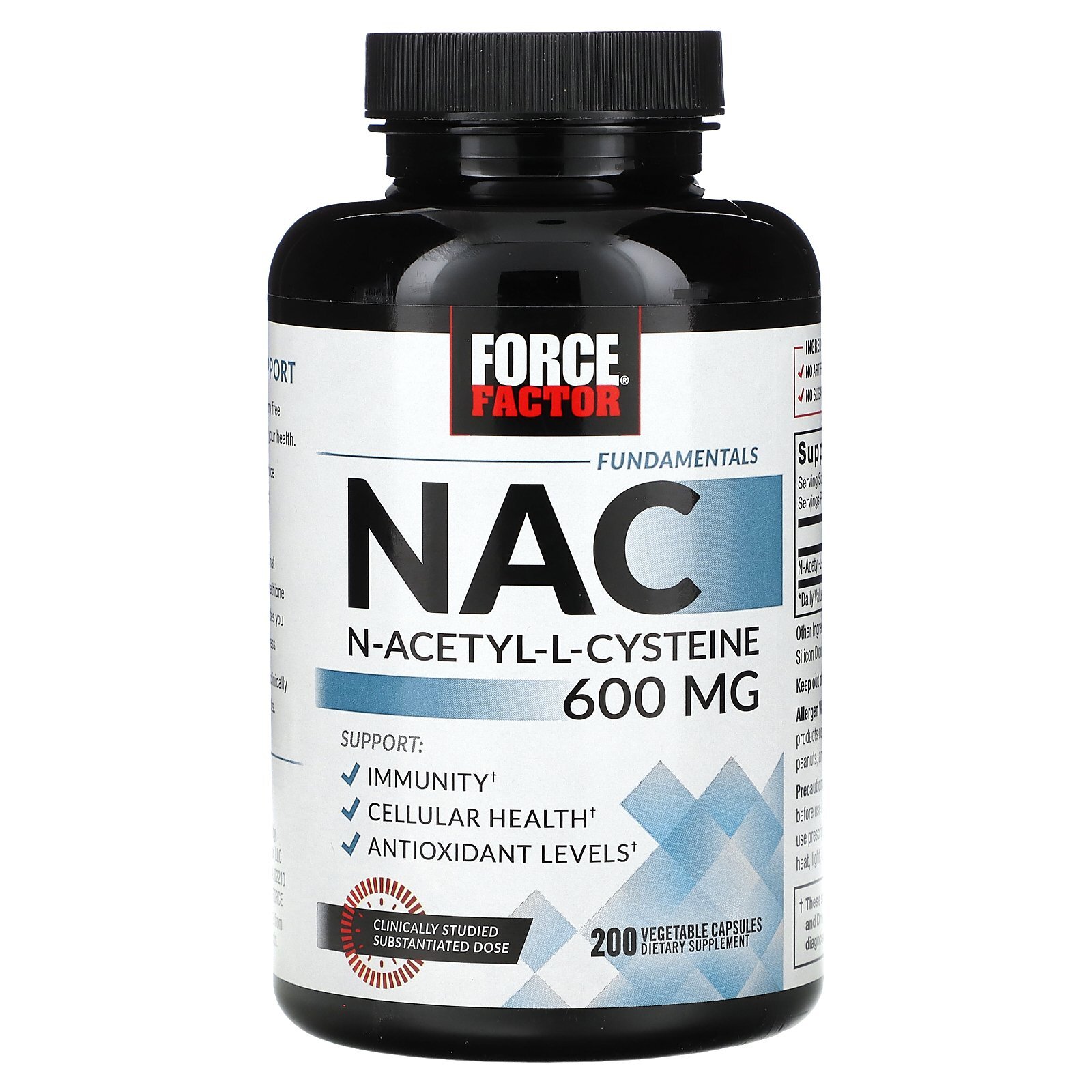 Fundamentals, NAC, N-Acetyl-L-Cysteine, 600 mg, 200 Vegetable Capsules