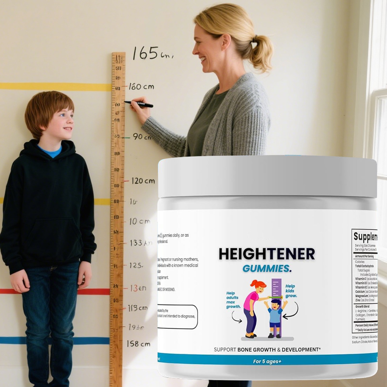 Heightener Gummies Teens Natural Height Growth Supplement for Kids, – and Adult