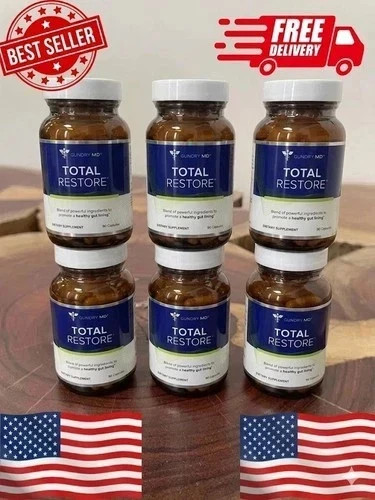 6x Gundry MD Total Restore Gut Health Supplement 90 Capsules Digestive Support