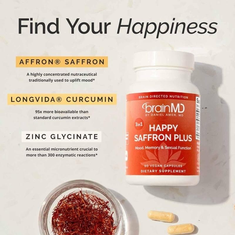 BrainMD – Happy Saffron Plus | #1 for formula a healthier, happier you – Free