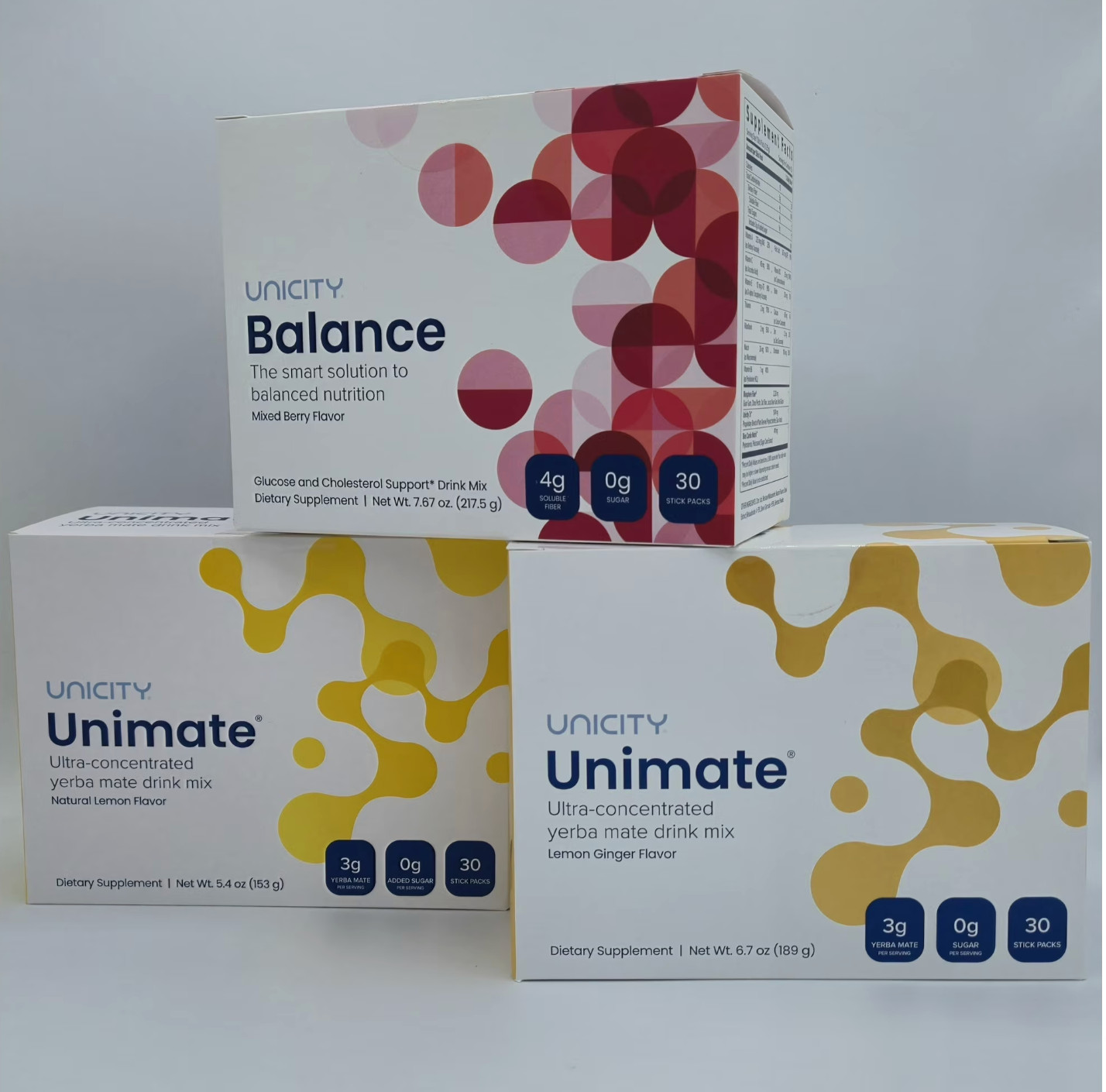 Unicity UFEEL GREAT Ginger + Lemon + Berry (Box of 30 Sachets each)- Exp 02/2027