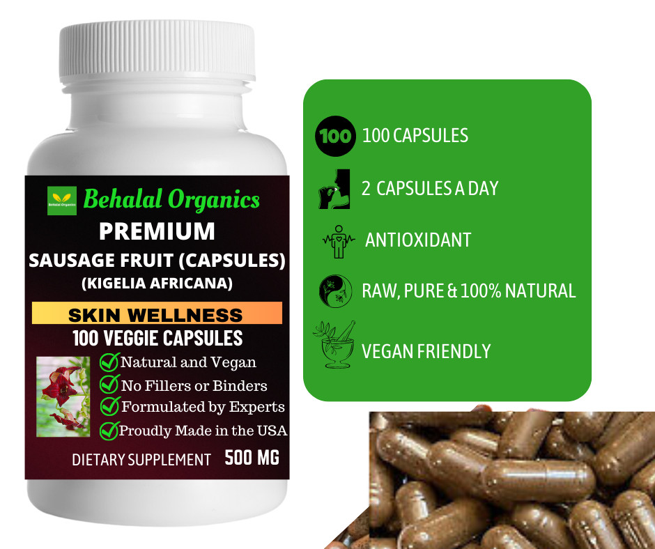 Sausage fruit 500mg Vegan Capsules 100 Count