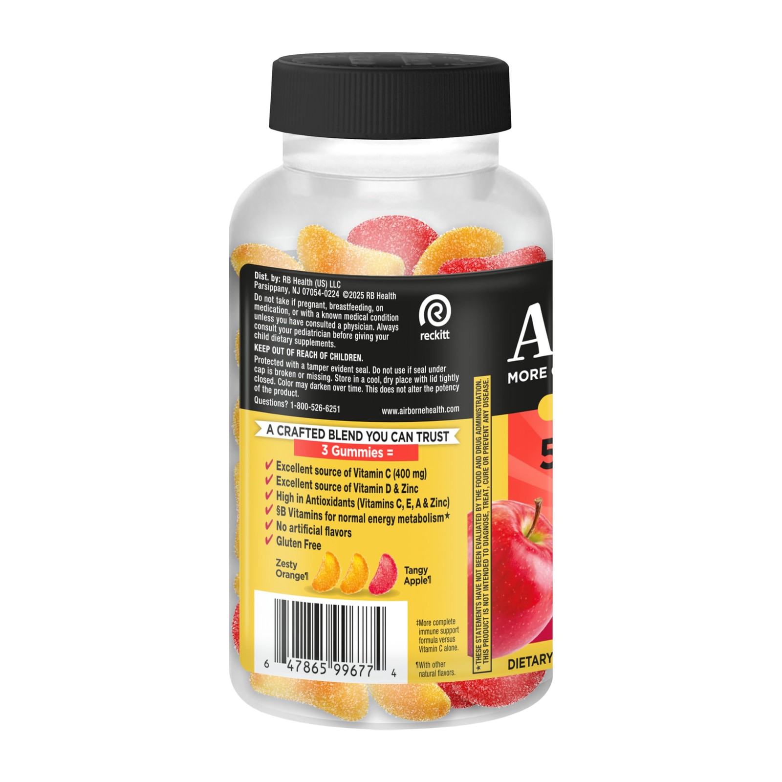 Airborne Immune Essentials 132 Count (Pack of 1), Orchard Fruit Flavor