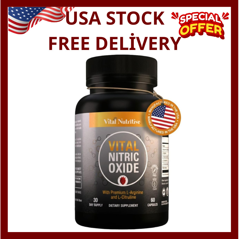 Vital Nitric Oxide Supplements for Men – Workout Booster Supplement for Men – Ni